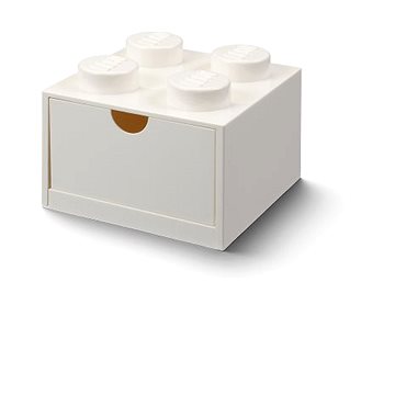 LEGO stolní box 4 se zásuvkou - bílá (5711938031916)