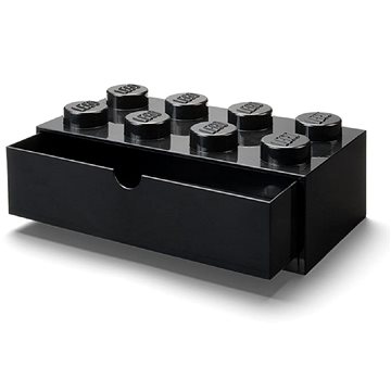 LEGO stolní box 8 se zásuvkou - černá (5711938032036)