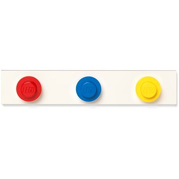 LEGO nástěnný věšák - červená, modrá, žlutá (5711938033033)