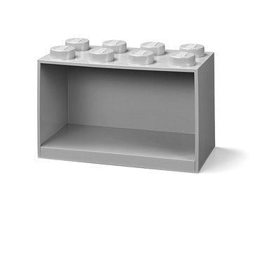 LEGO Brick 8 závěsná police - šedá (5711938033507)