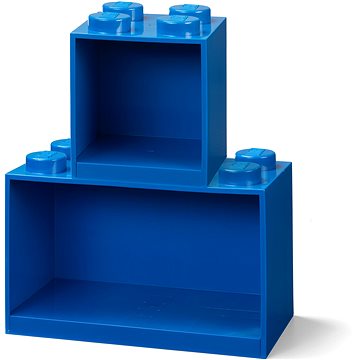 LEGO Brick závěsné police, set 2 ks - modrá (5711938034191)