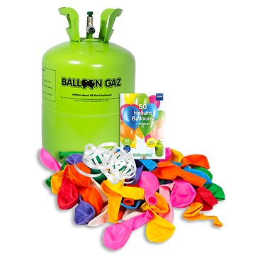 Helium na 50 balónků, jednorázová nádoba (+50 balónků) (8714572252133)