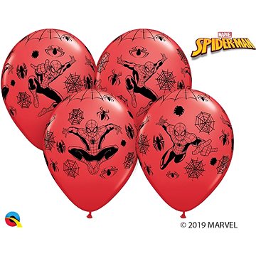 Nafukovací balónky, 30cm, Spiderman, červené, 6ks (71444193054)