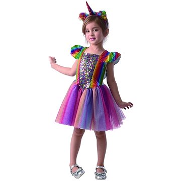 Šaty na karneval - jednorožec se sukýnkou, 80 - 92 cm (8590756097451)