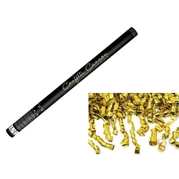Konfety 80cm - 1ks zlaté stužky - hoblinky metalické - silvestr
