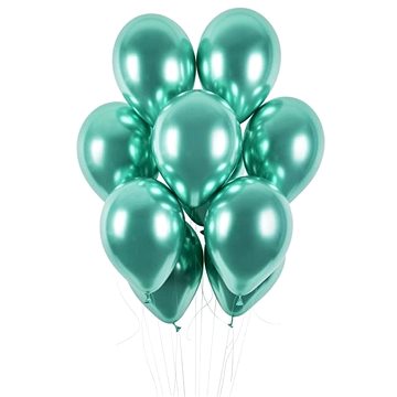 Balónky chromované 50 ks zelené lesklé - průměr 33 cm (8021886129304)