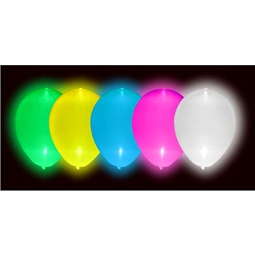 Led svítící balónky 5 ks mix barev - 30 cm (8595596305179)