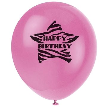 Narozeninové balónky 30cm - zebra passion - 8ks (11179433858)