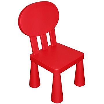 Dětská plastová židlička - červená (809555943394)