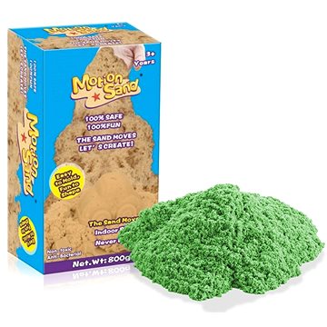 Kinetický / měsíční písek – náhradní sada 800g - zelená barva (809555943462)