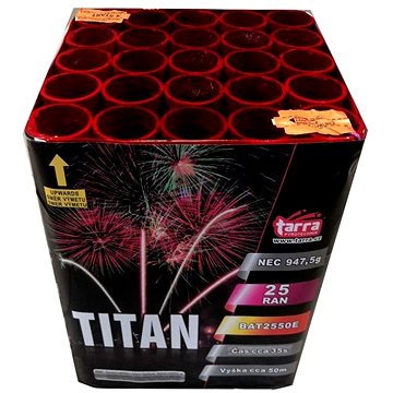 Ohňostroj - baterie výmetnic titan 25ran (8595596311859)