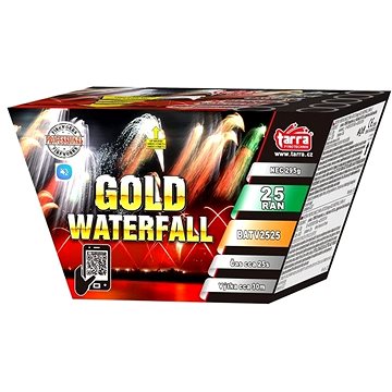 Ohňostroj - baterie výmetnic gold waterfall 25 ran (8595596317196)