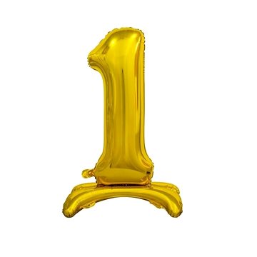 Balón foliový číslice zlatá na podstavci , 74 cm - 1 (5902973129502)