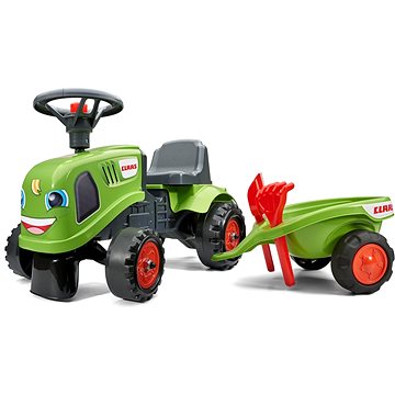 Odstrkovadlo traktor Claas zelené s volantem a valníkem (3016200021230)