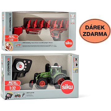 Siku Control - limitovaná edice traktor Fendt 939 + oboustranný pluh 6783 1:32 (8591864667833)