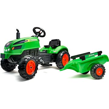 Šlapací traktor s vlečnou a otevírací kapotou zelený (3016202048129)