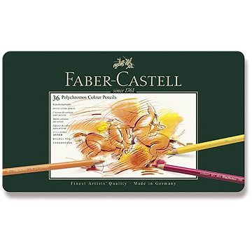 Pastelky FABER-CASTELL Polychromos v plechové krabičce, 36 barev (4005401100362)