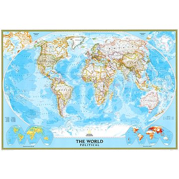 Svět politický Classic 122x176cm, lamino plastové lišty nástěnná mapa (9780792293255)
