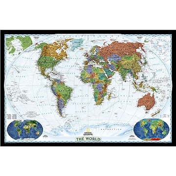 Svět politický DECORATIVE 122x186cm, lamino plastové lišty nástěnná mapa (9780792280873)