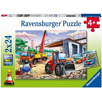 Ravensburger 051571 Stavby a vozidla 2x24 dílků (4005556051571)