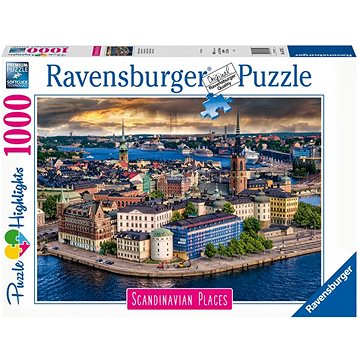Ravensburger 167425 Skandinávie Stockholm, Švédsko 1000 dílků (4005556167425)