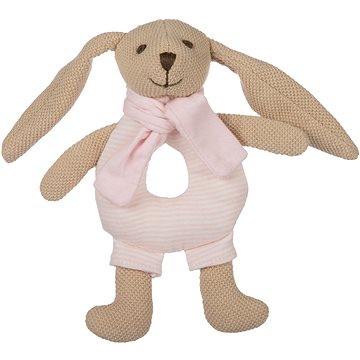 Canpol babies Zajíček Bunny s chrastítkem růžový (5903407993102)