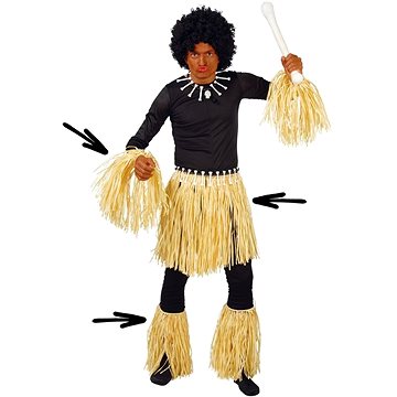 Kostým Zulu - Afro Sada - Unisex - Hawaii (8434077183946)