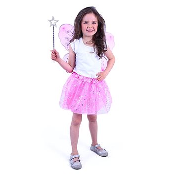 Rappa tutu sukně růžová s hůlkou a křídly (8590687193581)