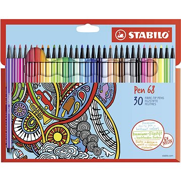 STABILO Pen 68 kartonové pouzdro 30 barev (4006381483896)