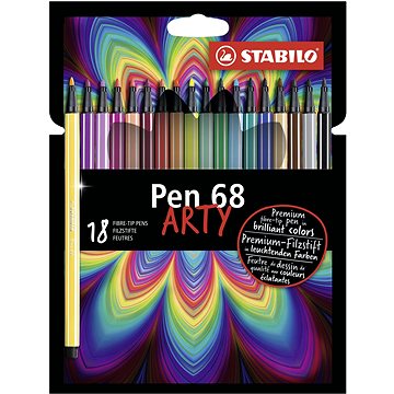 STABILO Pen 68 18 ks kartonové pouzdro "ARTY" (4006381547024)
