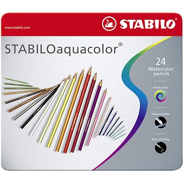 STABILOaquacolor kovové pouzdro 24 barev (4006381146494)