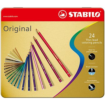 STABILO Original kovové pouzdro 24 barev (4006381311649)