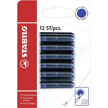 STABILO inkoustová, modrá - balení 12 ks (4006381518437)