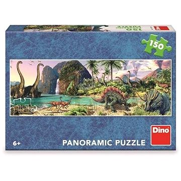 Dino Dinosauři u jezera 150 panoramic puzzle (8590878393301)