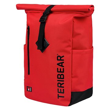 BAAGL Zavinovací batoh TERIBEAR červený (8595054288914 )