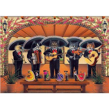 Puzzle Kočičí flamenco skupina 500 dílků (8682450140820)
