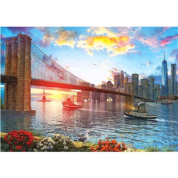 Puzzle Západ slunce v New Yorku 1000 dílků (8682450141858)