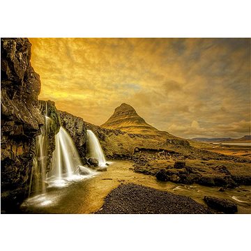 Puzzle Vodopád Kirkjufell, Island 1000 dílků (8412668179714)