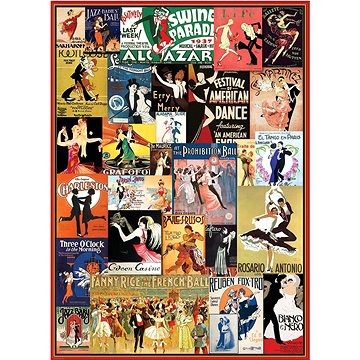 Puzzle Vintage plakáty z tanečních sálů 1000 dílků (628136609364)