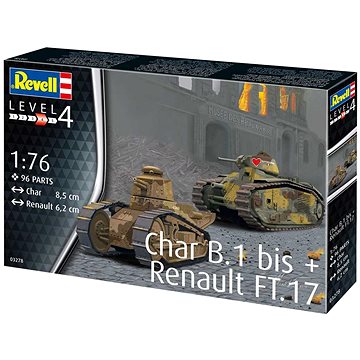 Plastic ModelKit military 03278 - Char B.1 bis & Renault FT.17 (4009803032788)