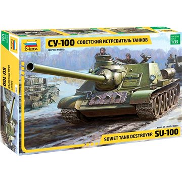 Model Kit tank 3688 - Soviet S.P.Gun SU-100 (new molds) (4600327036889)