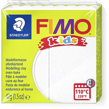FIMO kids 8030 42g bílá se třpytkami (4007817805152)