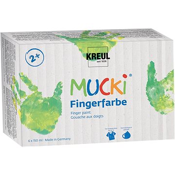 KreulL "Mucki" Sada prstových barev, 6 barev (4000798231606)