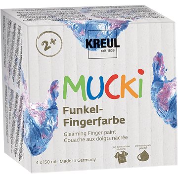 KreulL "Mucki" Sada prstových barev blyštivé barvy, 4 barvy (4000798117283)