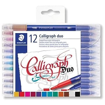 STAEDTLER Calligraph Duo 2,0/3,5 mm kaligrafický, oboustranný, 12 barev (4007817042861)