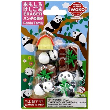 Iwako Panda Family Set - balení 9 ks (4991685180131)