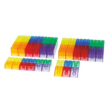 Průhledné barevné kostky (90 ks) (5060138827745)