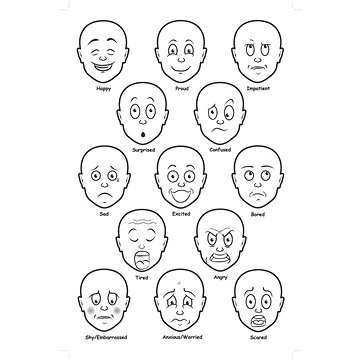 Obličeje - porozumění emocím (13 ks) (5060138825826)