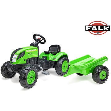 Falk Šlapací traktor 2057L Country Farmer s přívěsem - zelený (3016202057121)