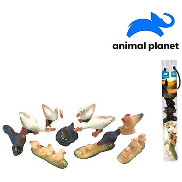 Zvířátka v tubě - farma, 5 - 8 cm, mobilní aplikace pro zobrazení zvířátek, 10 ks (8590756075497)